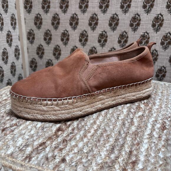 Sam Edelman Shoes - Sam Edelman Carrin Suede Platform Espadrille Loafers 8.5 Euro Vaca Coastal Boho